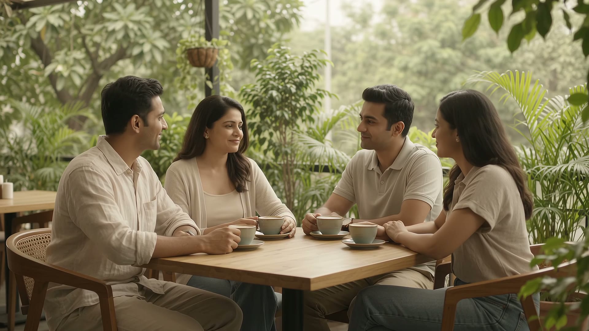 Friends enjoying coffee